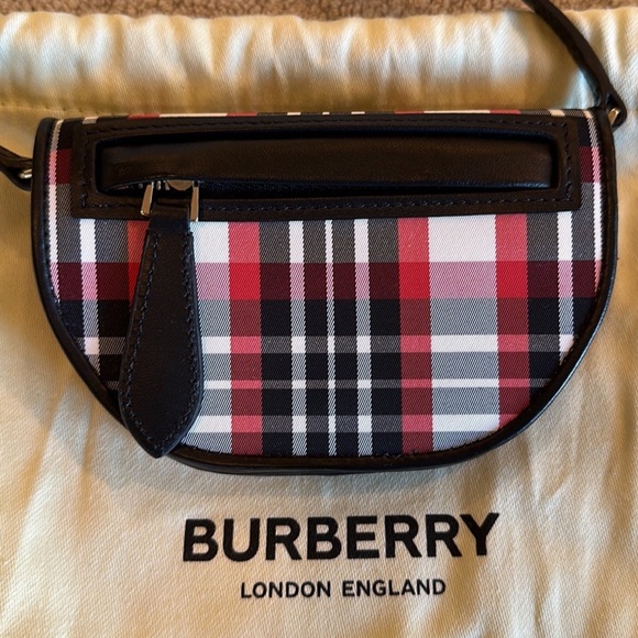 BURBERRY Micro Olympia Tartan Nylon Twill Shoulder Bag - Picture 5 of 13